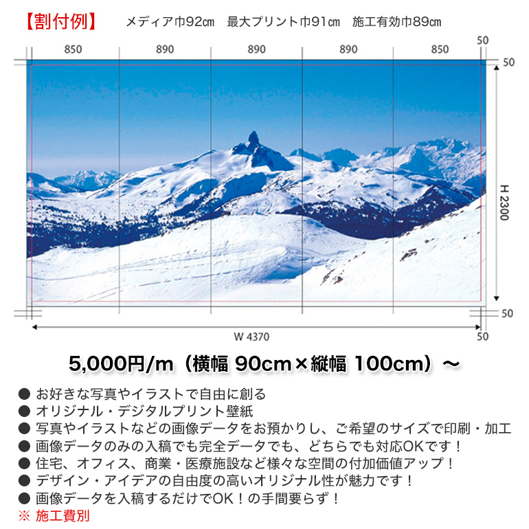 お好きな写真やイラストで“オリジナル壁紙”が創れる!デジタルプリント壁紙